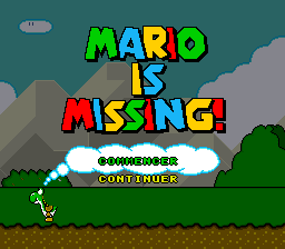 Mario is Missing! (France) Title Screen